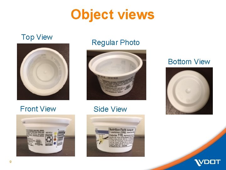 Object views Top View Regular Photo Bottom View Front View 9 Side View Object views Top View Regular Photo Bottom View Front View 9 Side View