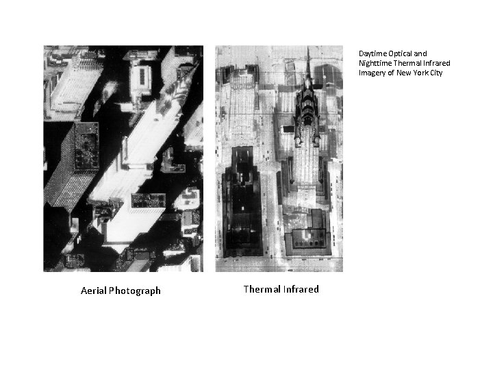 Daytime Optical and Nighttime Thermal Infrared Imagery of New York City Aerial Photograph Thermal