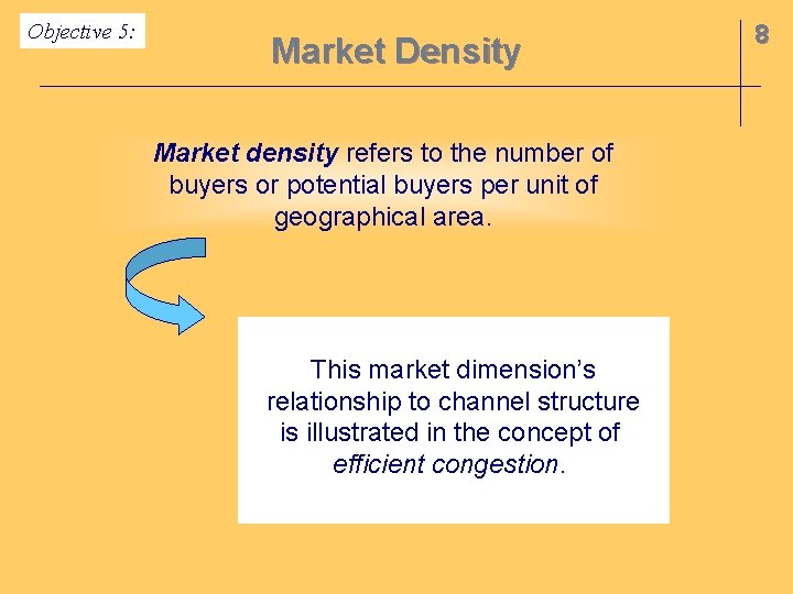 Objective 5: Market Density Market density refers to the number of buyers or potential