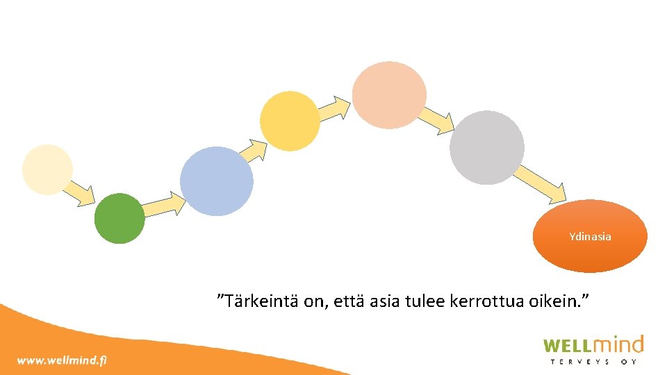 Ydinasia ”Tärkeintä on, että asia tulee kerrottua oikein. ” 
