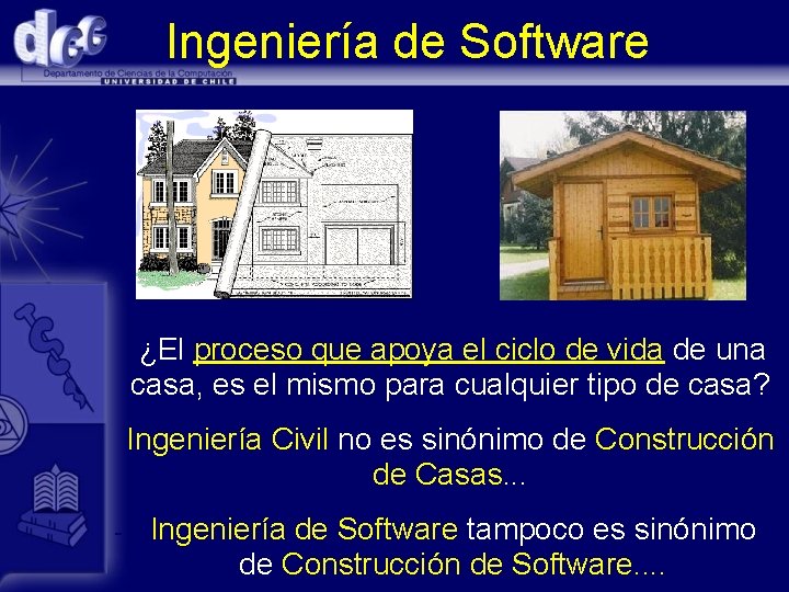 Ingeniería de Software -¿El proceso que apoya el ciclo de vida de una casa,