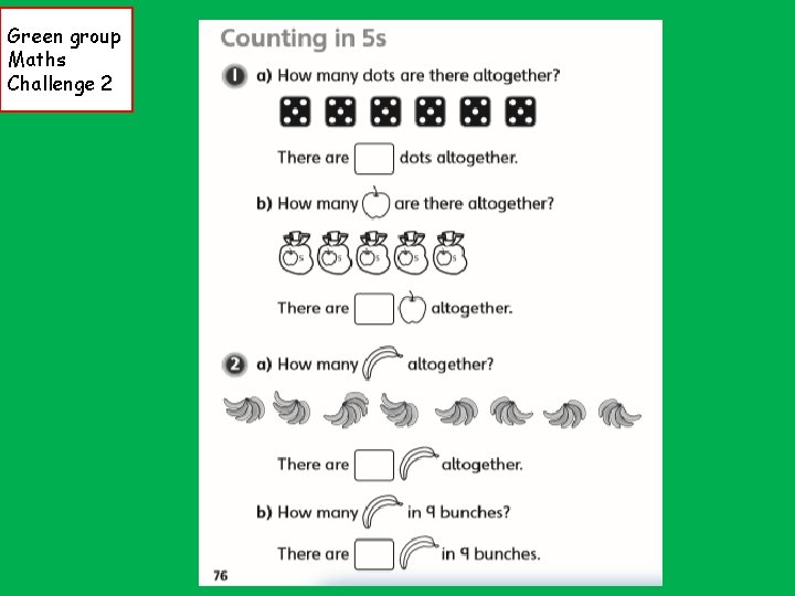Green group Maths Challenge 2 