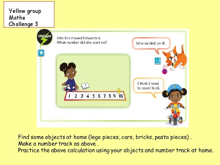 Yellow group Maths Challenge 3 