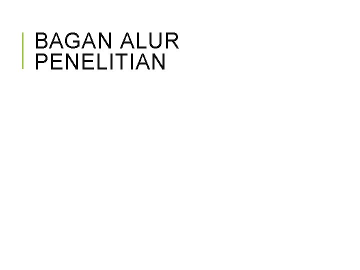 BAGAN ALUR PENELITIAN 