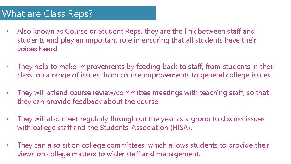 Hello Student Representation at the University of the