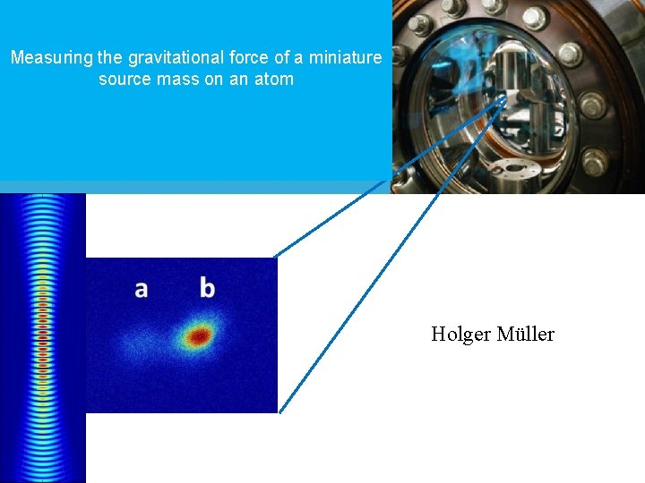 Measuring the gravitational force of a miniature source mass on an atom Holger Müller