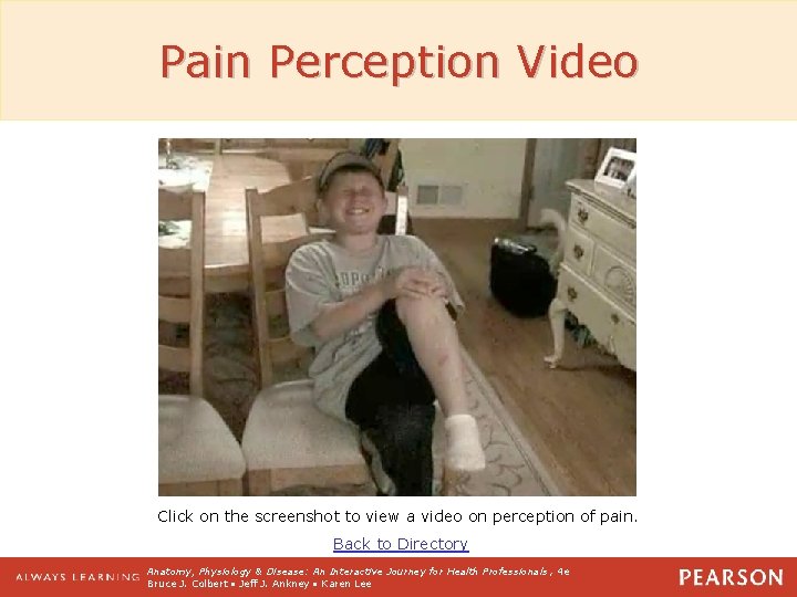 Pain Perception Video Click on the screenshot to view a video on perception of