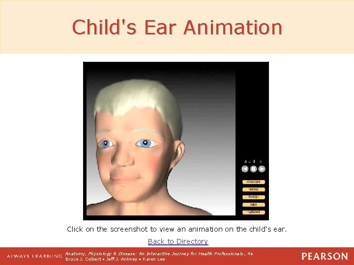Child's Ear Animation Click on the screenshot to view an animation on the child's