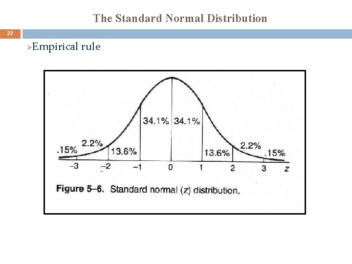 The Standard Normal Distribution 22 Ø Empirical rule 