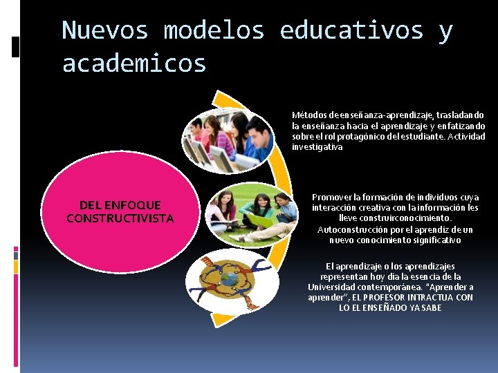 Nuevos modelos educativos y academicos Métodos de enseñanza-aprendizaje, trasladando la enseñanza hacia el aprendizaje