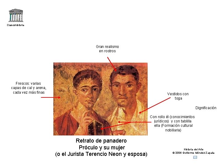Claseshistoria Gran realismo en rostros Frescos: varias capas de cal y arena, cada vez Claseshistoria Gran realismo en rostros Frescos: varias capas de cal y arena, cada vez
