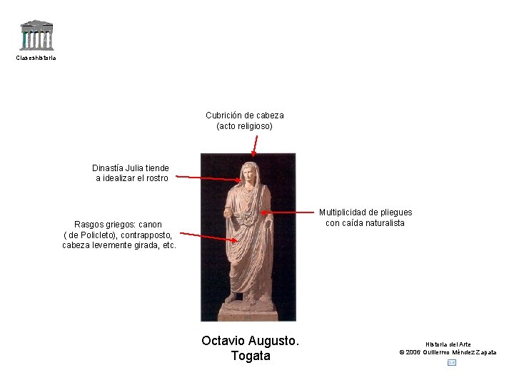 Claseshistoria Cubrición de cabeza (acto religioso) Dinastía Julia tiende a idealizar el rostro Multiplicidad