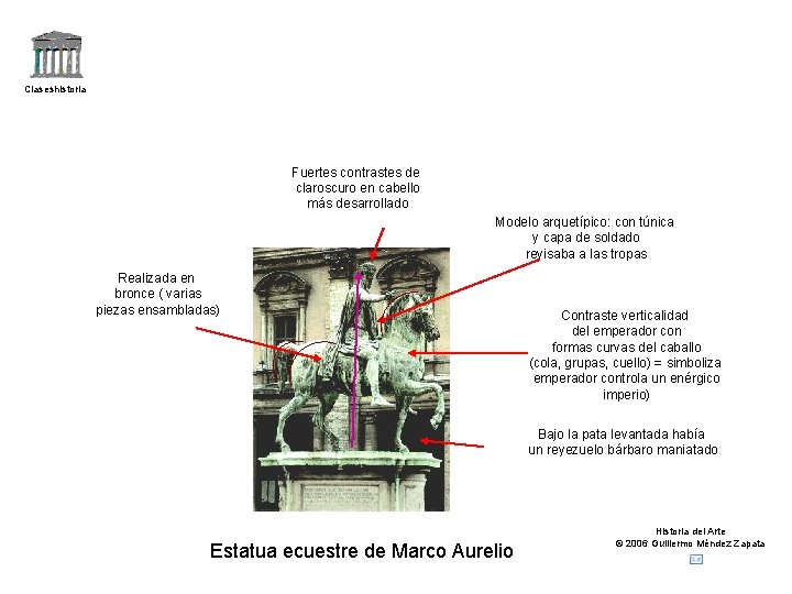 Claseshistoria Fuertes contrastes de claroscuro en cabello más desarrollado Modelo arquetípico: con túnica y