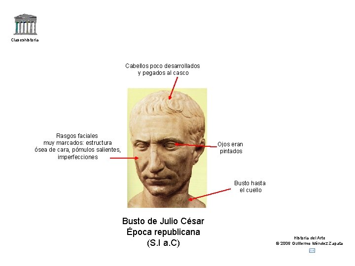 Claseshistoria Cabellos poco desarrollados y pegados al casco Rasgos faciales muy marcados: estructura ósea