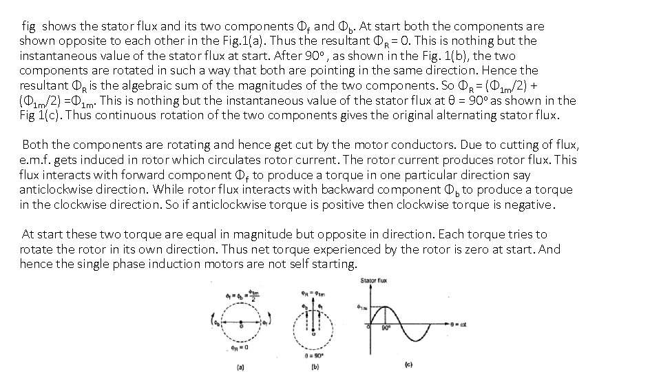  fig shows the stator flux and its two components Φf and Φb. At