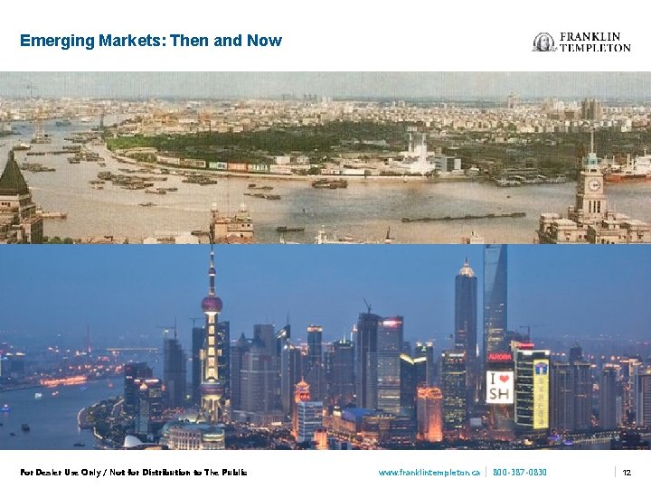Emerging Markets: Then and Now For Dealer Use Only / Not for Distribution to