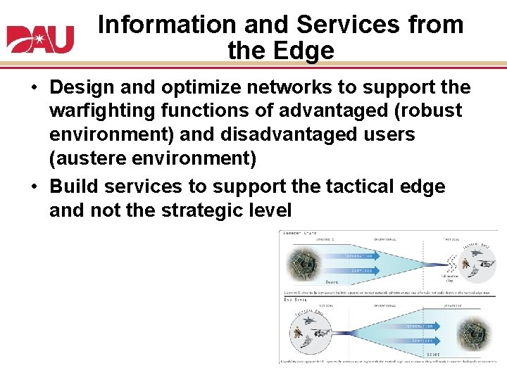 Information and Services from the Edge • Design and optimize networks to support the Information and Services from the Edge • Design and optimize networks to support the