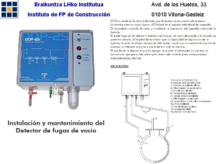 Eraikuntza LHko Institutua Avd. de los Huetos, 33 Instituto de FP de Construcción 01010