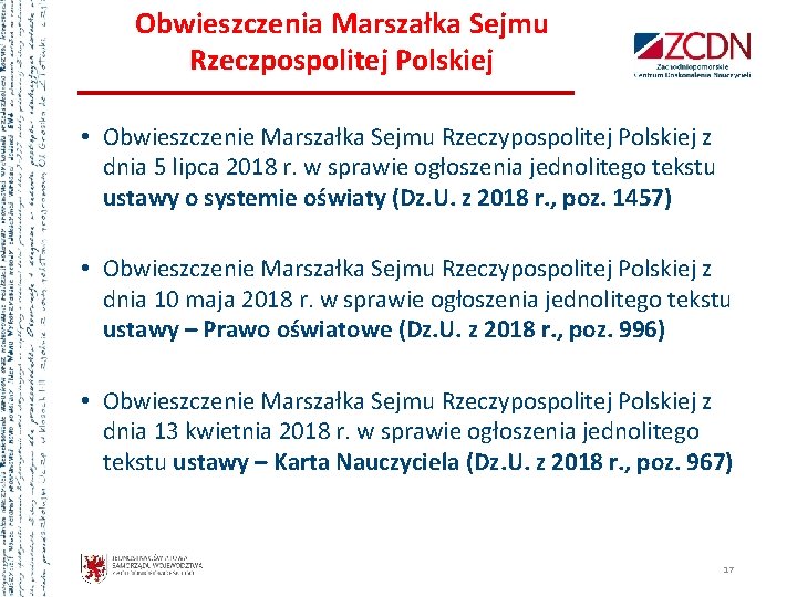 Obwieszczenia Marszałka Sejmu Rzeczpospolitej Polskiej • Obwieszczenie Marszałka Sejmu Rzeczypospolitej Polskiej z dnia 5