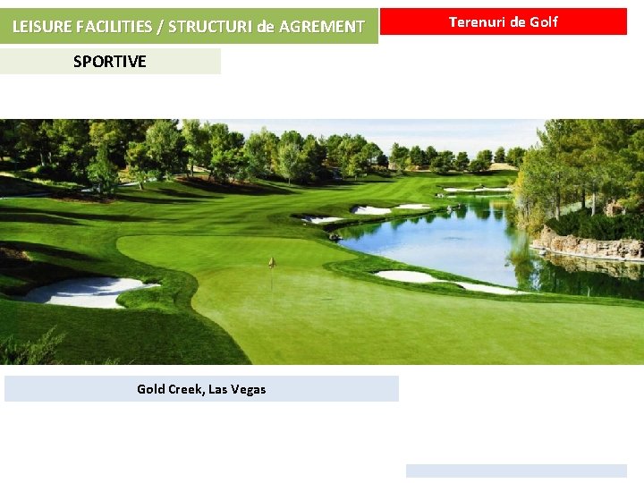 LEISURE FACILITIES / STRUCTURI de AGREMENT SPORTIVE Gold Creek, Las Vegas Terenuri de Golf