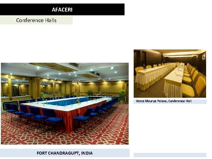 AFACERI Conference Halls Vesta Maurya Palace, Conference Hall FORT CHANDRAGUPT, INDIA 