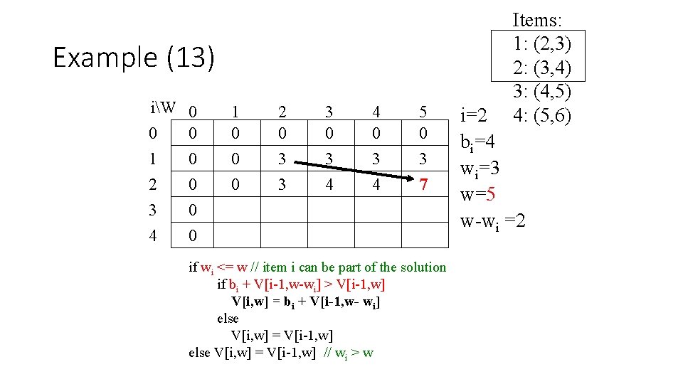 Example (13) iW 0 0 0 1 0 2 0 3 0 4 0