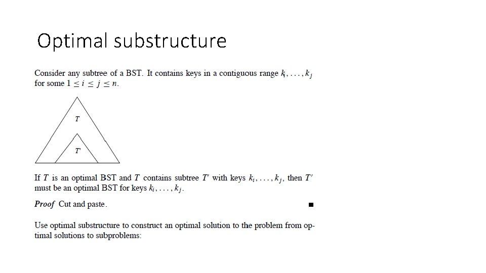 Optimal substructure 