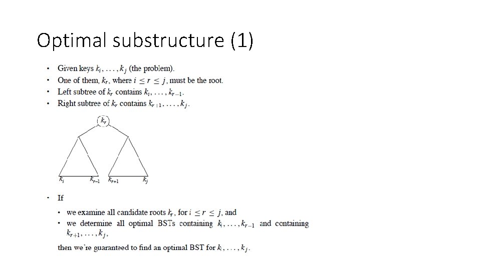 Optimal substructure (1) 