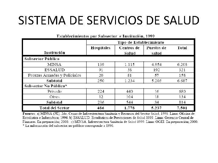 SISTEMA DE SERVICIOS DE SALUD 