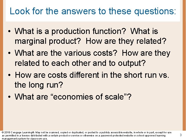 Look for the answers to these questions: • What is a production function? What