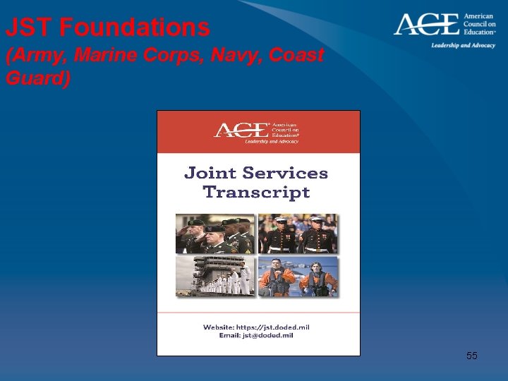 JST Foundations (Army, Marine Corps, Navy, Coast Guard) 55 