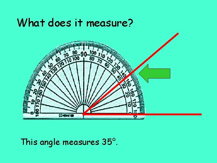 What does it measure? This angle measures 35°. 