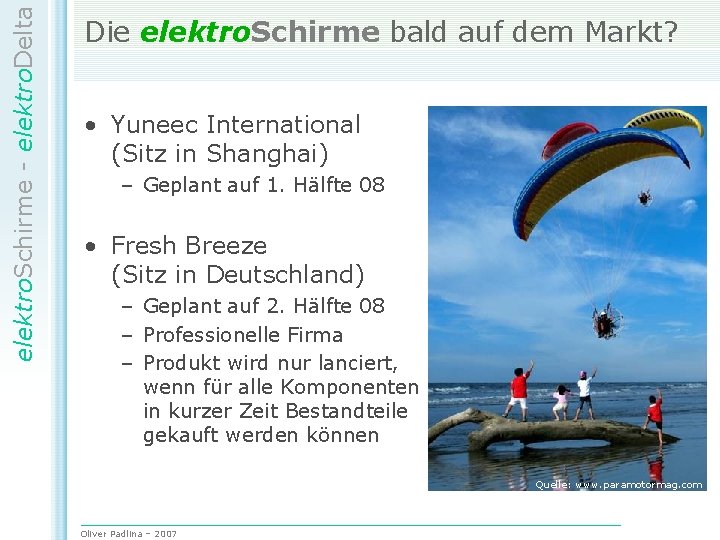 elektro. Schirme - elektro. Delta Die elektro. Schirme bald auf dem Markt? • Yuneec