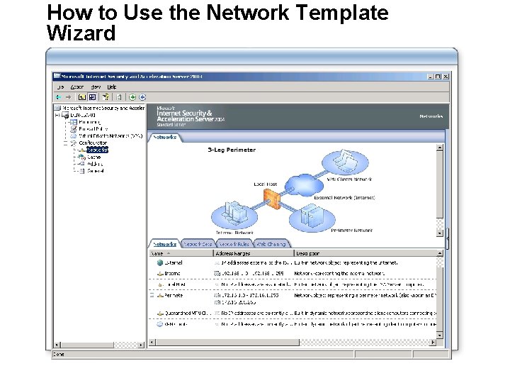 How to Use the Network Template Wizard 