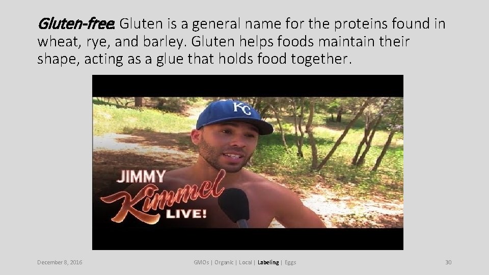Gluten-free: Gluten is a general name for the proteins found in wheat, rye, and Gluten-free: Gluten is a general name for the proteins found in wheat, rye, and