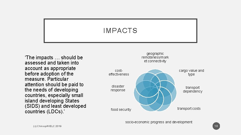 IMPACTS ‘The impacts … should be assessed and taken into account as appropriate before IMPACTS ‘The impacts … should be assessed and taken into account as appropriate before