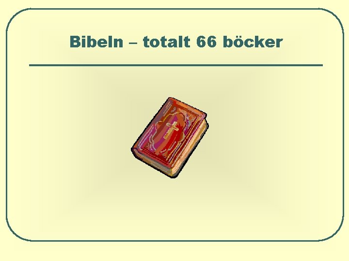 Bibeln – totalt 66 böcker Bibeln – totalt 66 böcker