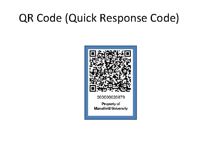 QR Code (Quick Response Code) 
