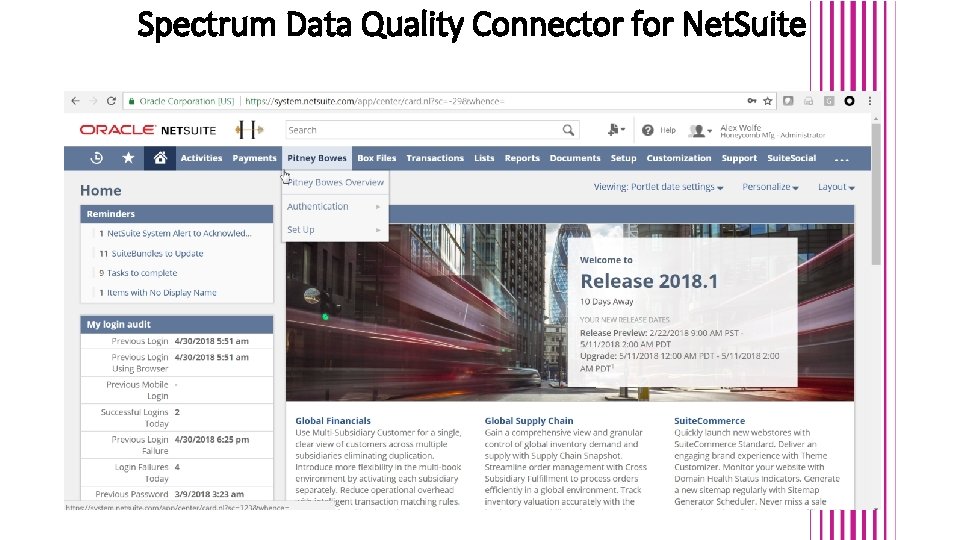 Spectrum Data Quality Connector for Net. Suite Spectrum Data Quality Connector for Net. Suite
