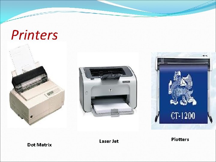 Printers Dot Matrix Laser Jet Plotters 
