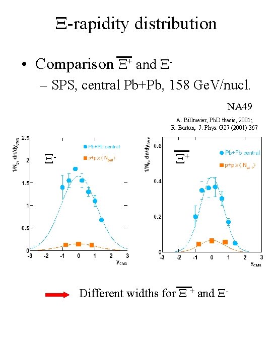  -rapidity distribution • Comparison + and – SPS, central Pb+Pb, 158 Ge. V/nucl.