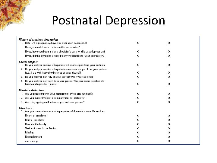 Postnatal Depression 