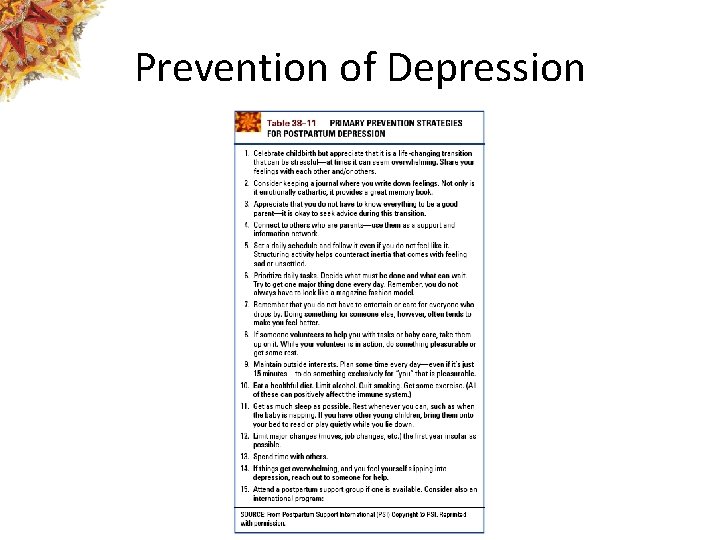 Prevention of Depression 