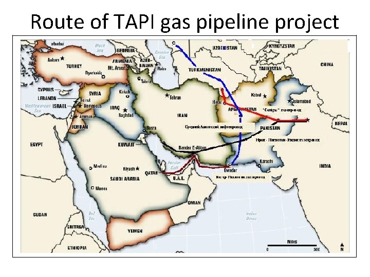 Route of TAPI gas pipeline project 