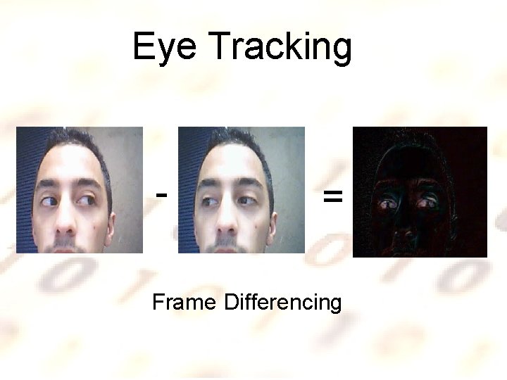 Eye Tracking - = Frame Differencing 