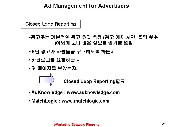 Ad Management for Advertisers Closed Loop Reporting • 광고주는 기본적인 광고 효과 측정 (광고