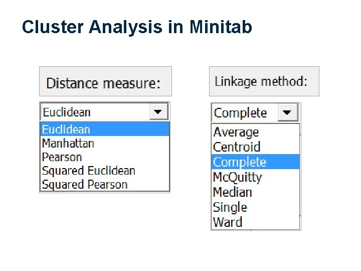 Cluster Analysis in Minitab 