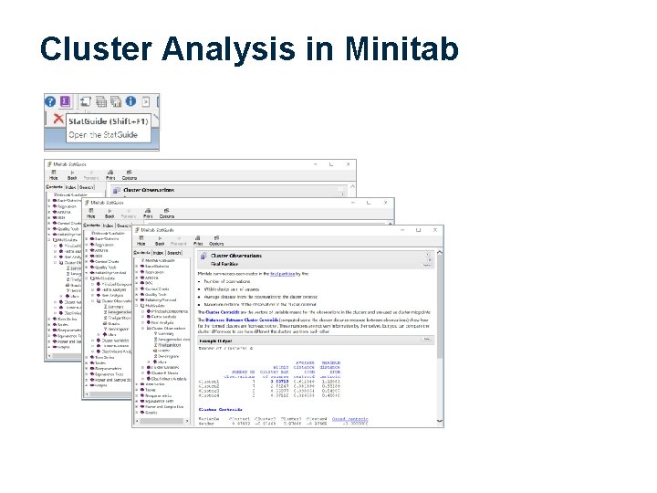 Cluster Analysis in Minitab 