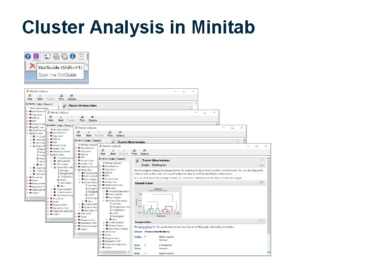 Cluster Analysis in Minitab 