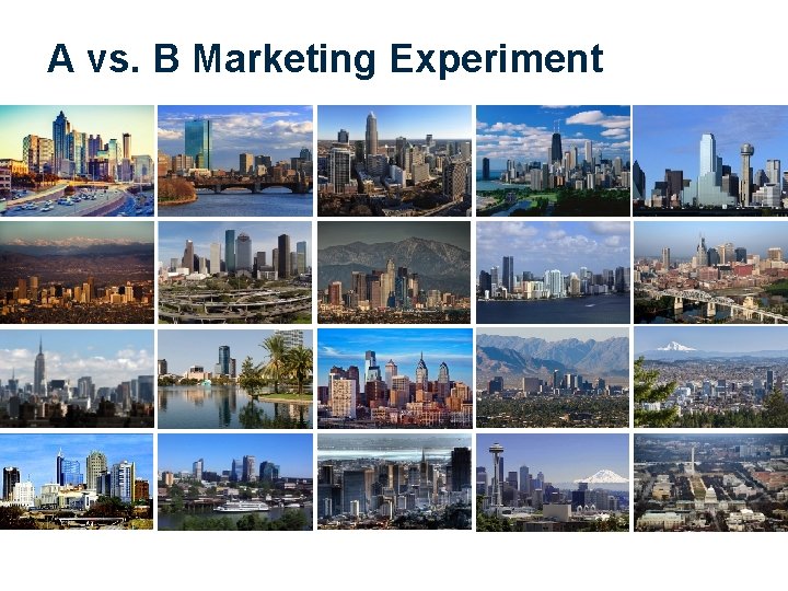 A vs. B Marketing Experiment 